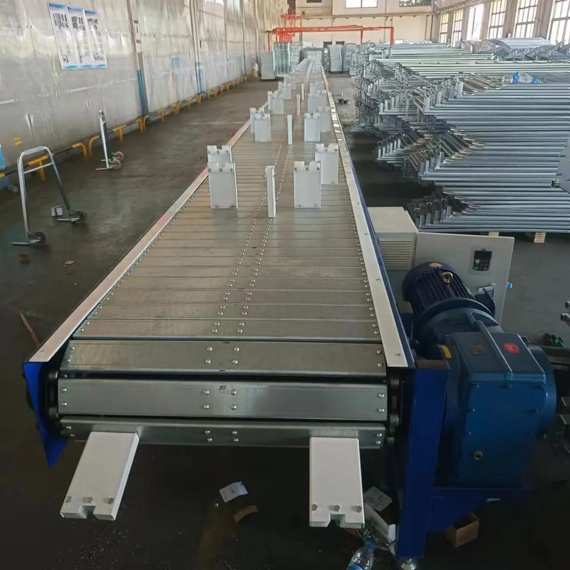 重型扣板式輸送機機電設備汽車配件組裝流水線#扣板輸送機#車間 - 抖